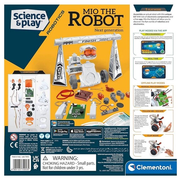 Clementoni Science & Play Mio Robot Interactive STEM Learning w App 8+ Years New - Picture 3 of 6
